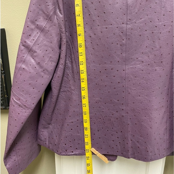 Chico’s Purple Leather jacket - Picture 7 of 8